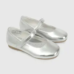 COLLOKY - Ballerina Metalizada Plateada de Caminante talla 21 a 27