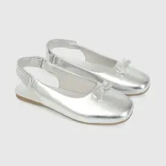 COLLOKY - Ballerina Metalizada Lazo Sin Talón Velcro de Niña T 28 al 38