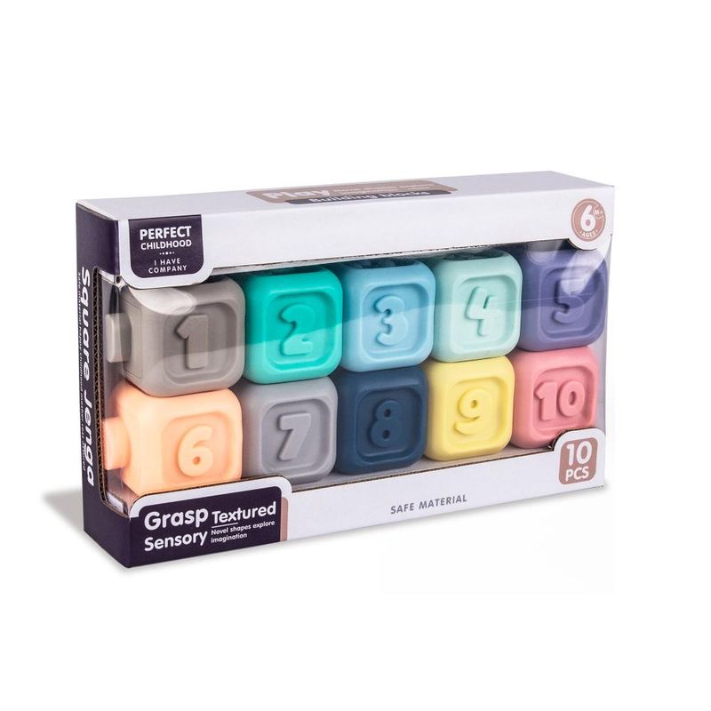 HUANGER - Bloques Cuadrados Pastel 10 Piezas Huanger