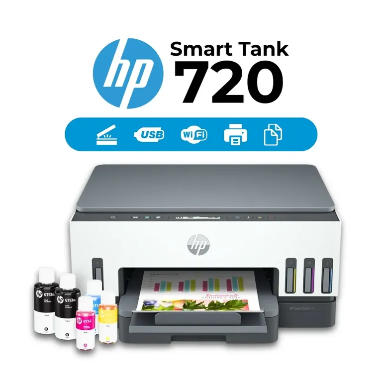 Impresora 720 Smart Tank Multifuncional Wifi Duplex Color 6UU46A