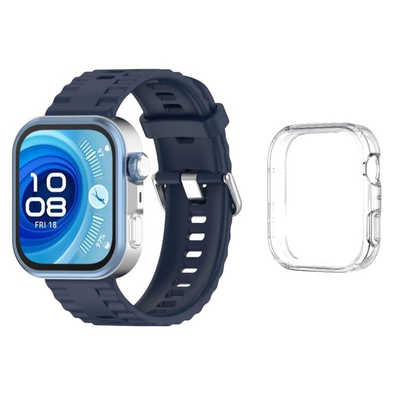 GENERICO - Correa Y Funda Silicona Smartwatch Huawei Watch Fit4 Azul