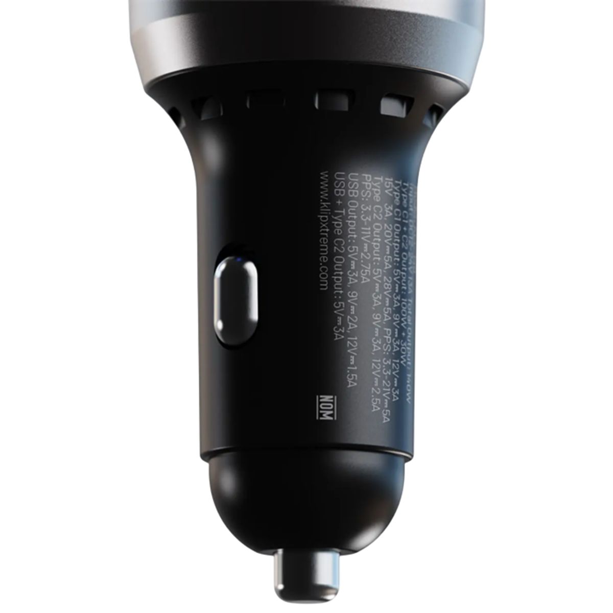 KLIP XTREME - Klip Xtreme KCC-140 Cargador para Auto 140W, 2 USB-C PD, USB-A QC, Carga Rápida, Negro