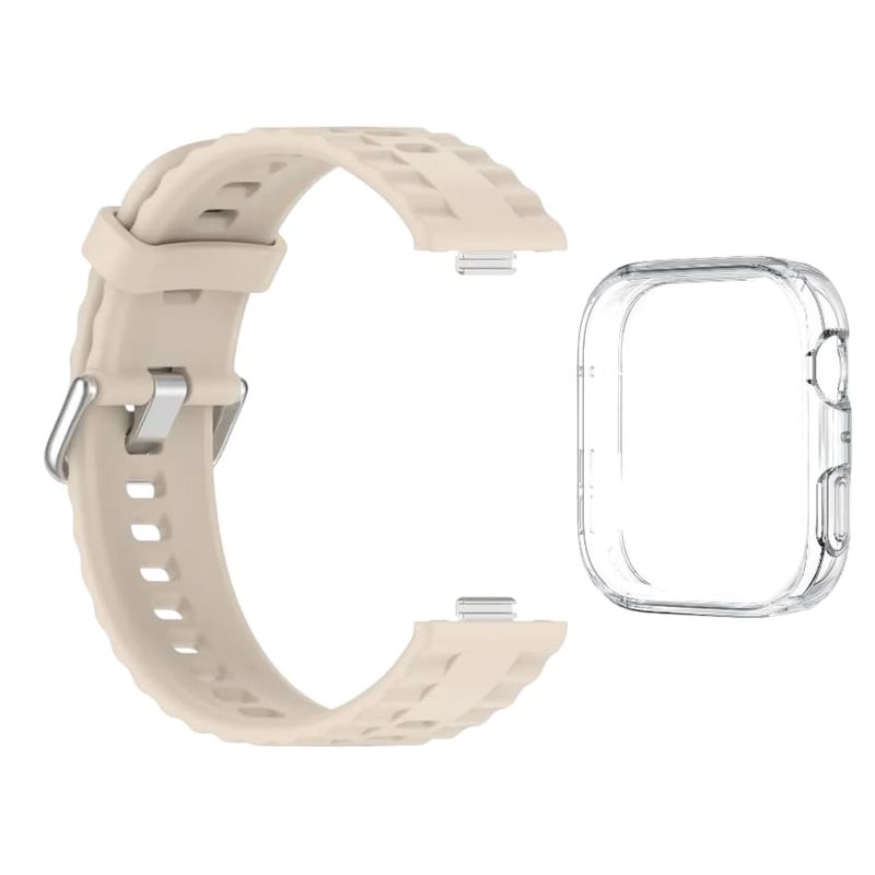 GENERICO - Correa Y Funda Silicona Smartwatch Huawei Watch FIT4-PRO MARFIL