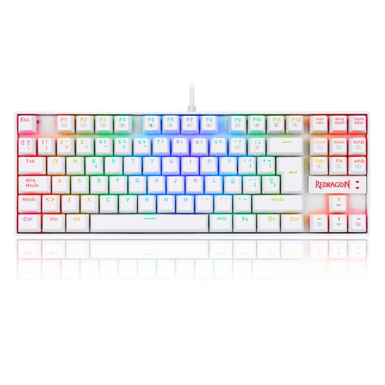 Teclado Gamer Kumara K552W RGB SP Switch Red Blanco