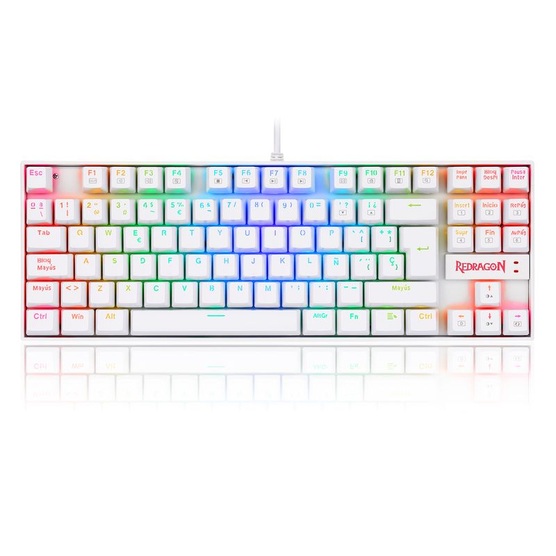 REDRAGON - Teclado Gamer Redragon Kumara K552W RGB SP Switch Red Blanco