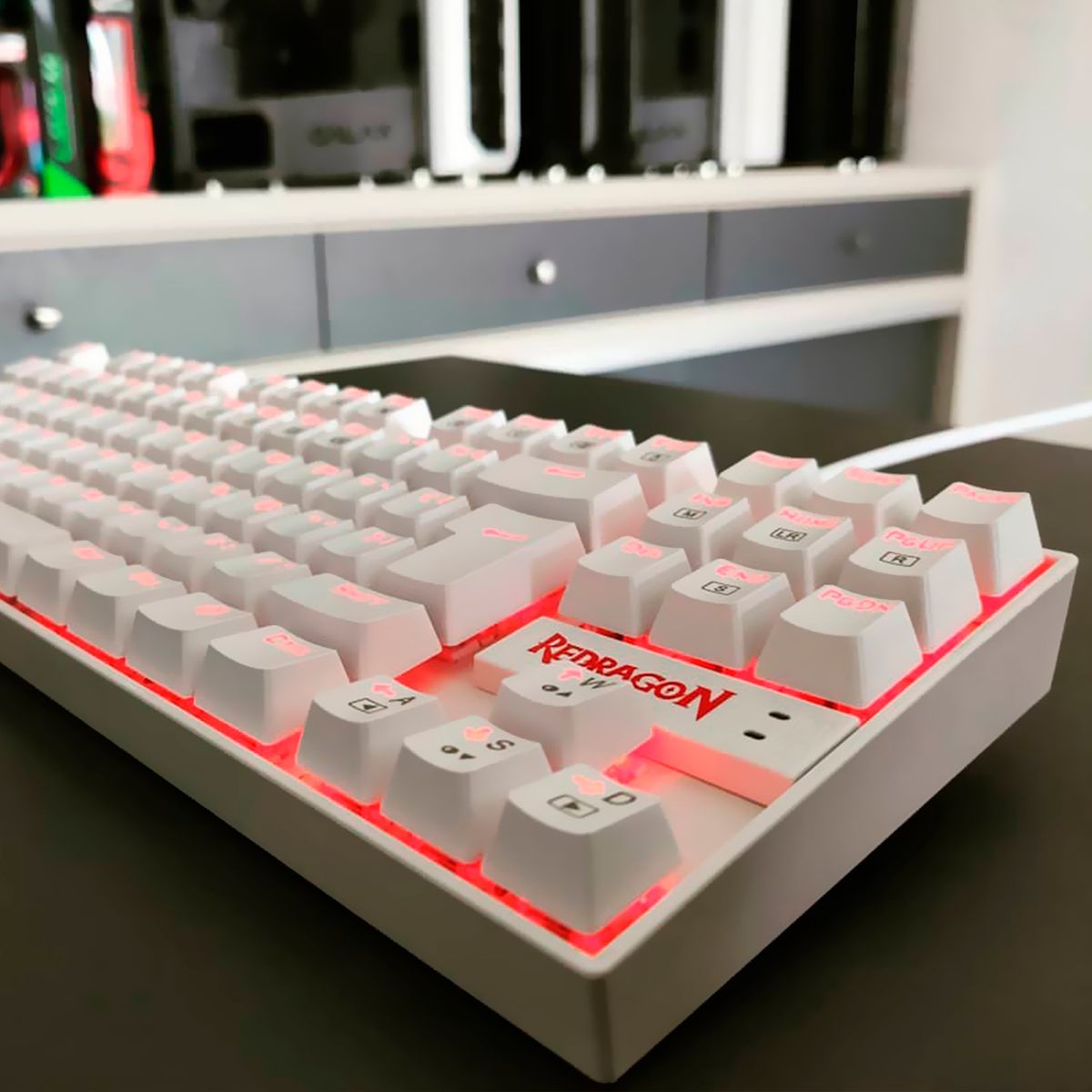 REDRAGON - Teclado Gamer Redragon Kumara K552W RGB SP Switch Red Blanco