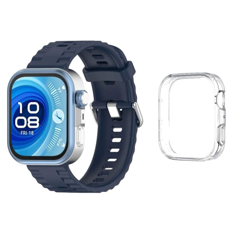 GENERICO - Correa Y Funda Silicona Smartwatch Huawei Watch FIT4-PRO AZUL