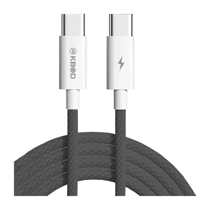 KBOD - Cable Tipo C Para Teléfonos Trenzado De Nylon 2mt Kbod Cbo16 Negro