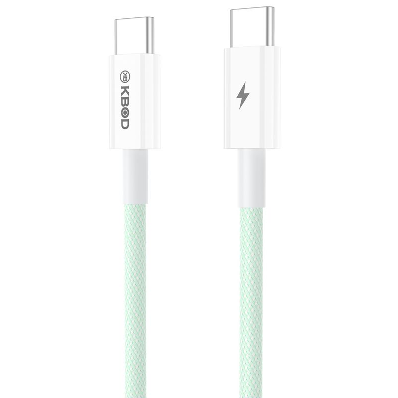 KBOD - Cable Tipo C Para Teléfonos Trenzado De Nylon 2mt Kbod Cbo16 Verde