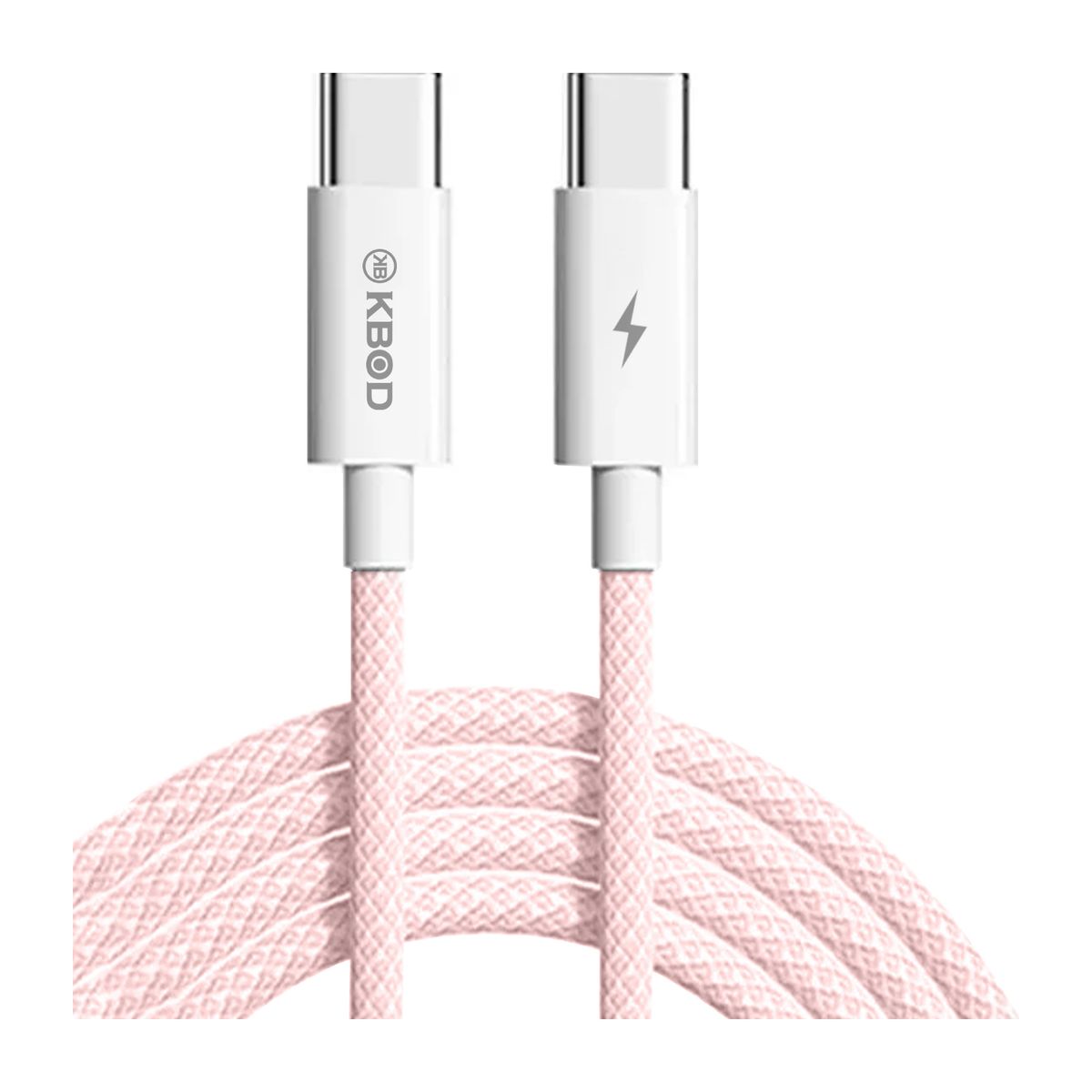 KBOD - Cable Tipo C Para Teléfonos Trenzado De Nylon 2mt Kbod Cbo16 Rosa