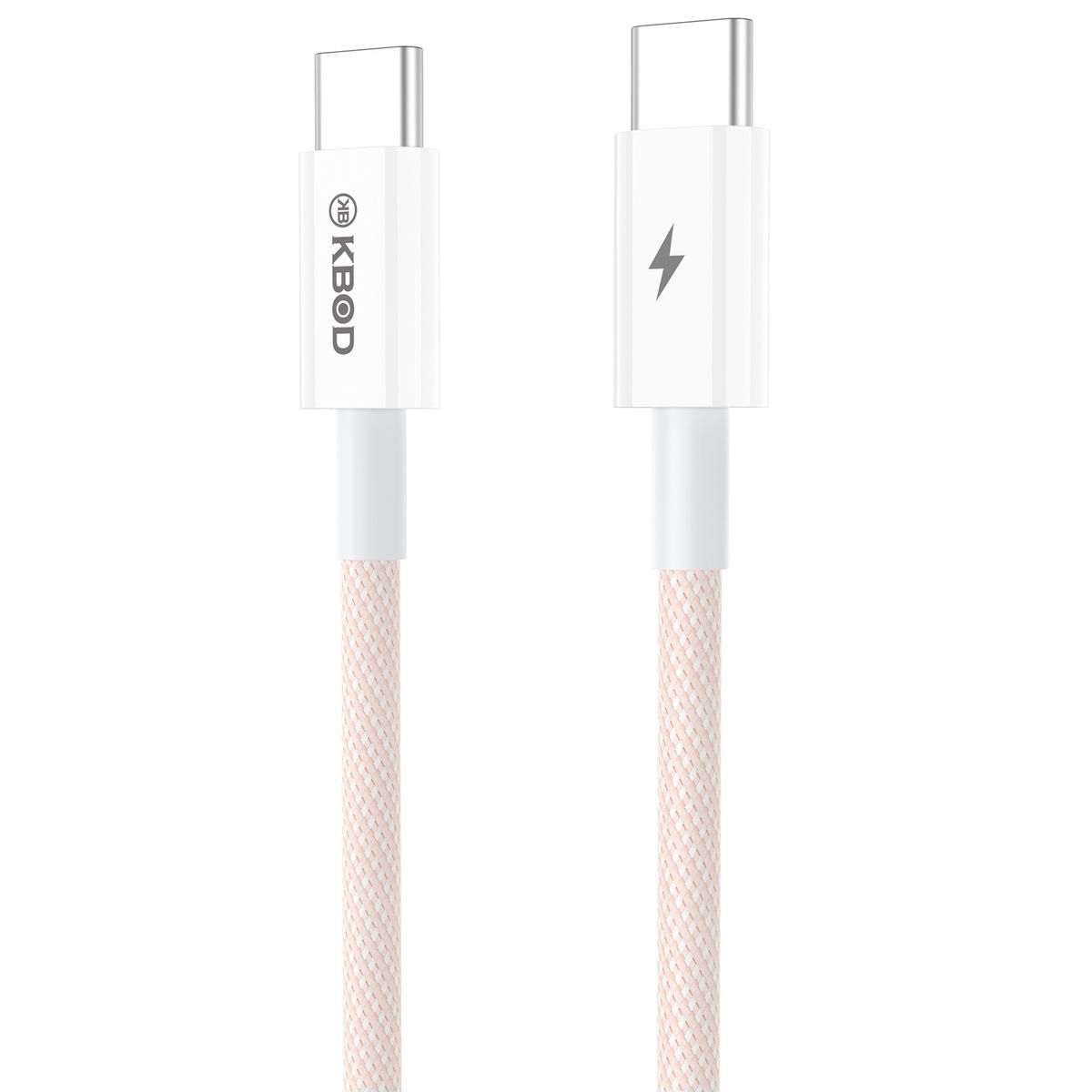 KBOD - Cable Tipo C Para Teléfonos Trenzado De Nylon 2mt Kbod Cbo16 Rosa