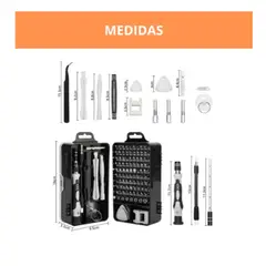 GENERICO - Juego Kit Set Destornilladores Precisión 115 En 1 Teléfono