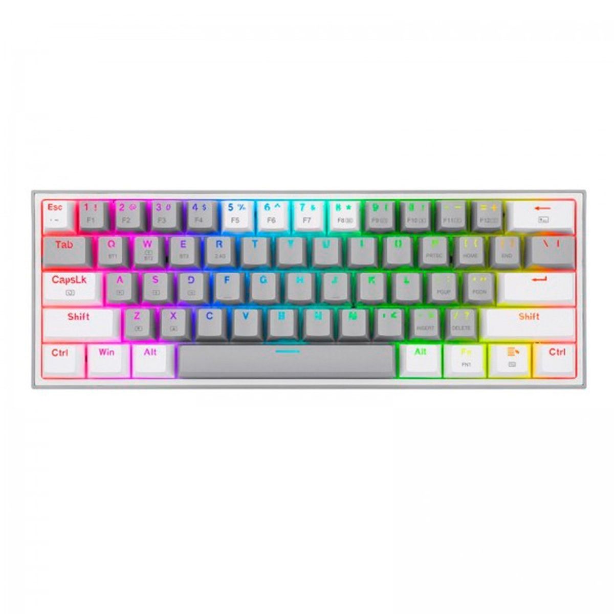 REDRAGON - Teclado Gamer Redragon Fizz Pro K616 RGB GW SP GrisBlanco