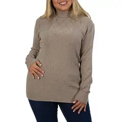 MPROPIA - Sweater Mujer Texturado Colores Lineas Rombos