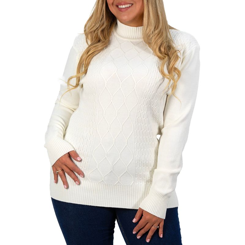 MPROPIA - Sweater Mujer Texturado Colores Lineas Rombos