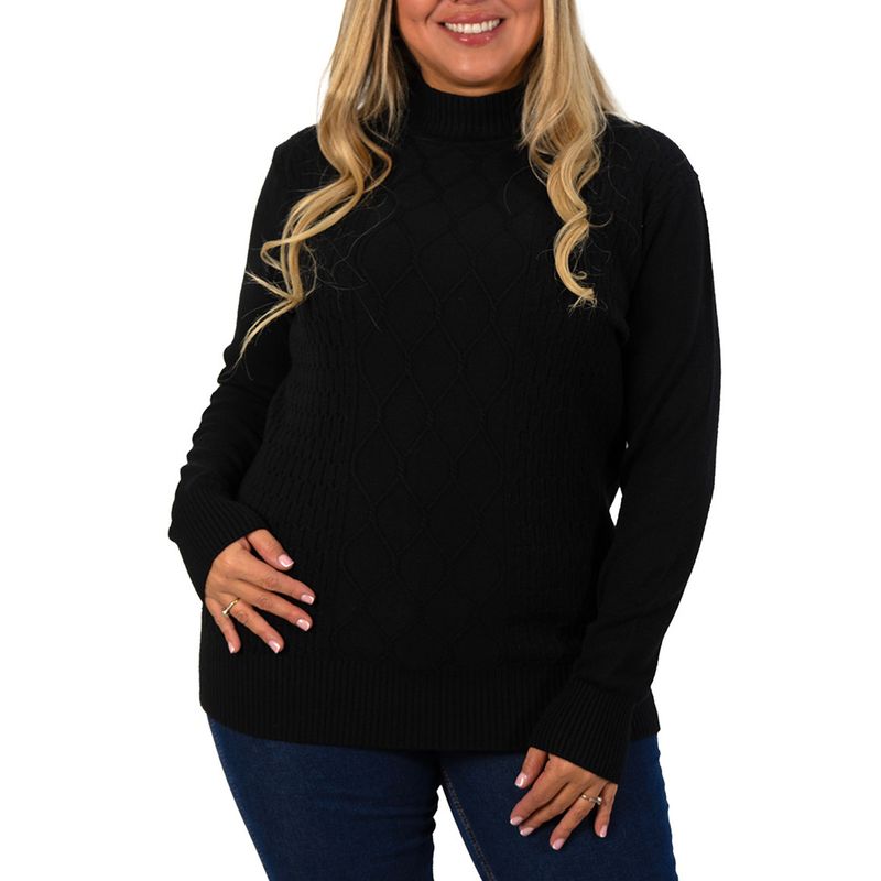 MPROPIA - Sweater Mujer Texturado Colores Lineas Rombos