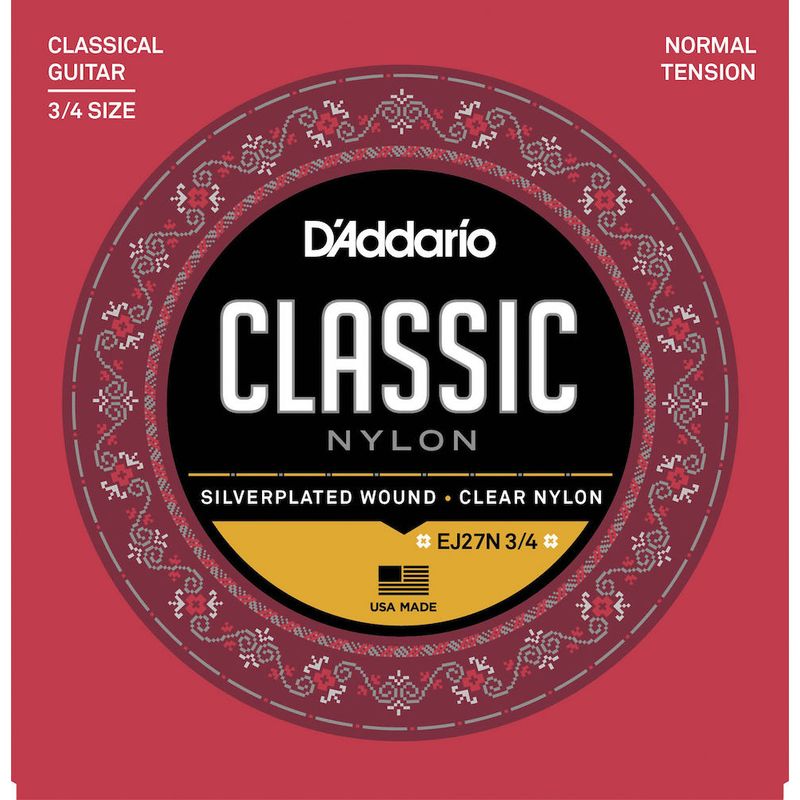 DADDARIO - Set De Cuerdas Nylon Clásica3/4 N.Tensión Ej27N 3/4 Daddario