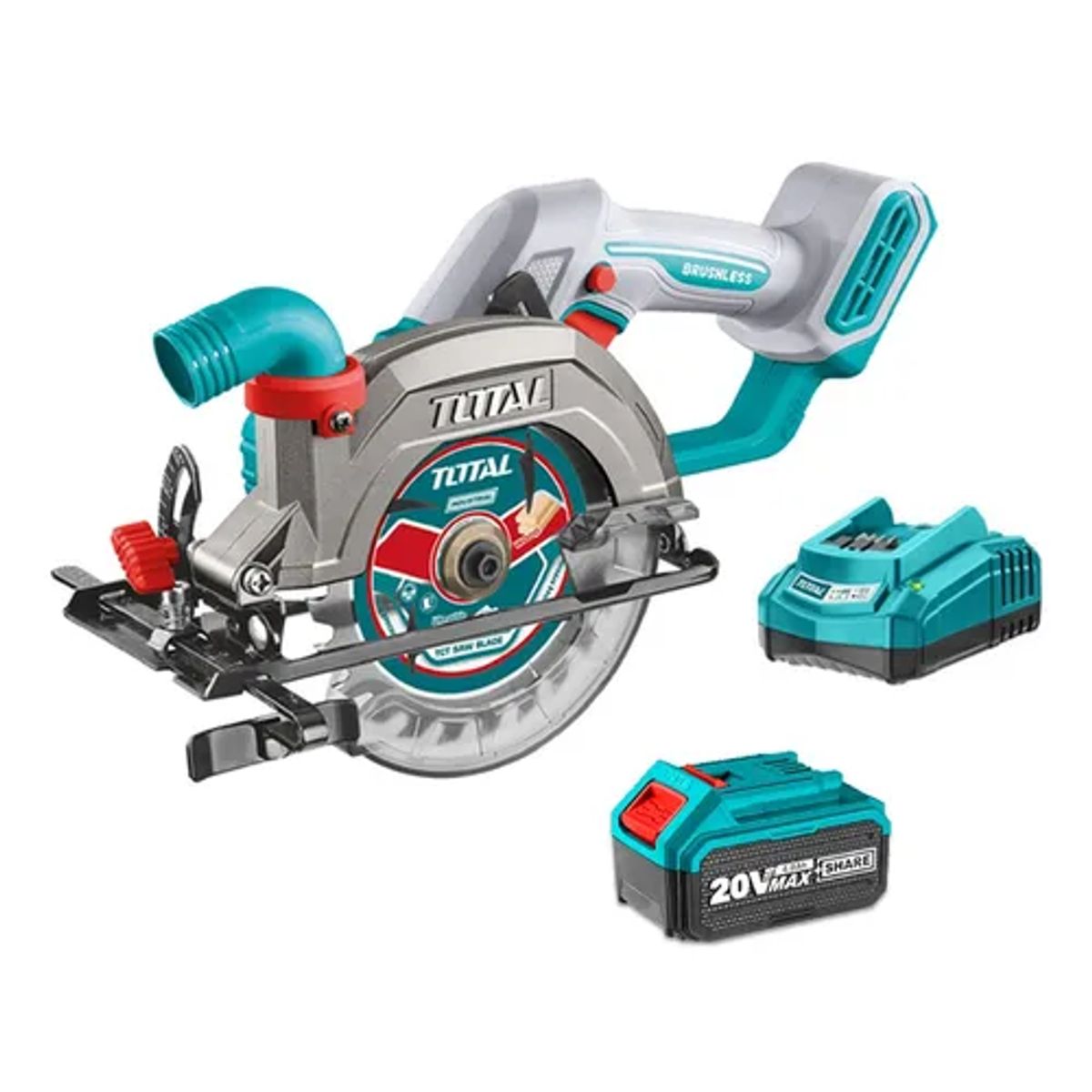 TOTAL TOOLS - Sierra Circular Inalámbrica 20v Bat+ Carg Total Tsli1402
