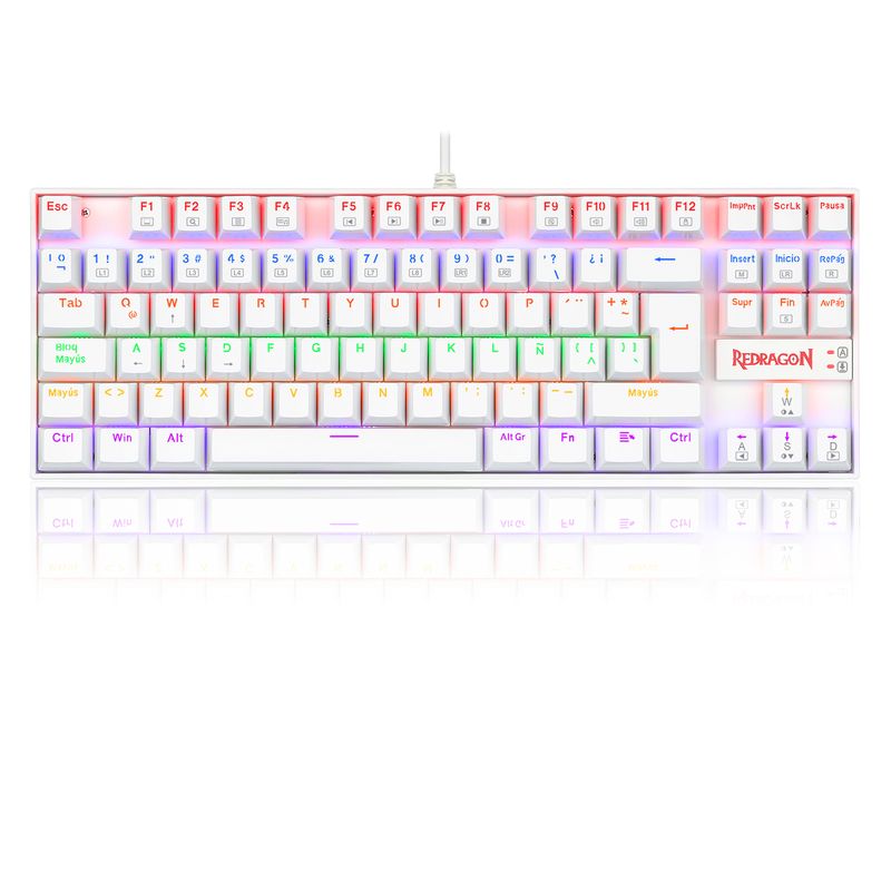 REDRAGON - Teclado Gamer KUMARA 2 K552R SP Rainbow Blanco