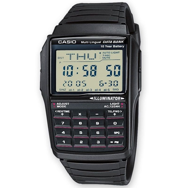 CASIO - RELOJ CASIO DBC32-1 HOMBRE CALCULADORA  DATABANK ILUMINATOR