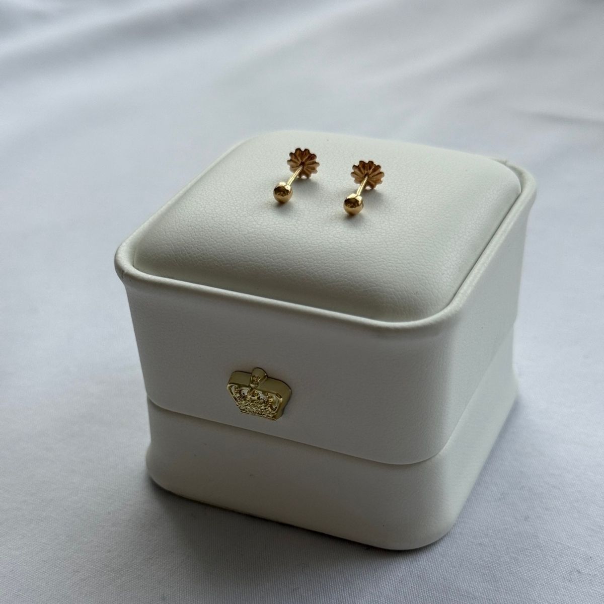 JOYAS GRACE - Aros Bolita número 1 Oro 18 K