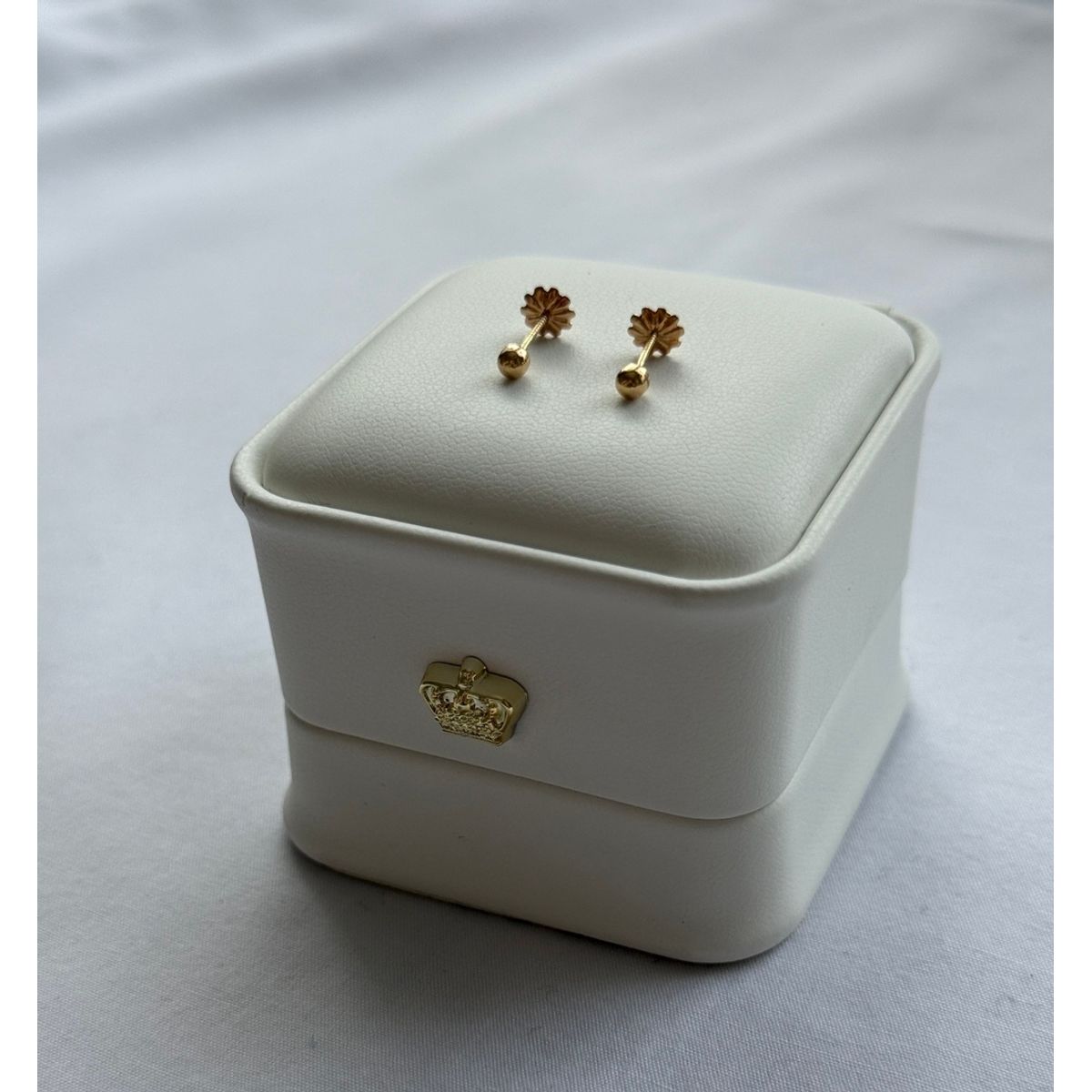 JOYAS GRACE - Aros Bolita número 1 Oro 18 K