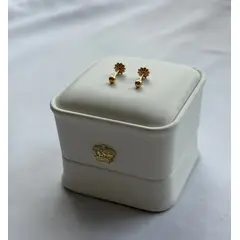 JOYAS GRACE - Aros Bolita número 1 Oro 18 K