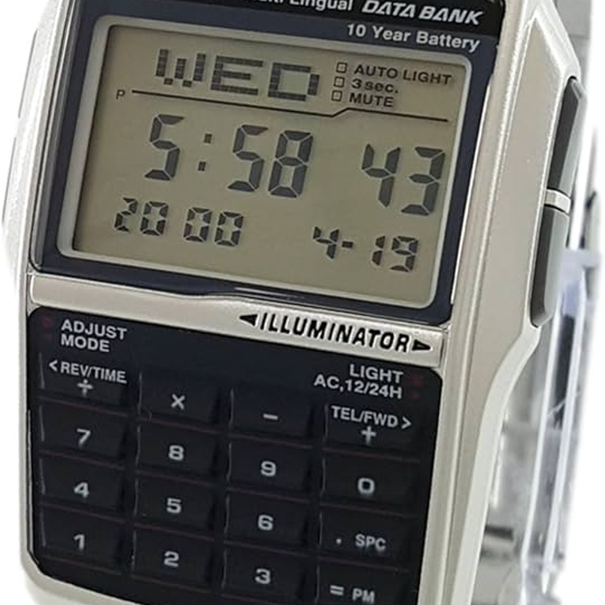 CASIO - RELOJ CASIO DBC32D-1A HOMBRE CALCULADORA DATABANK ILUMINATOR