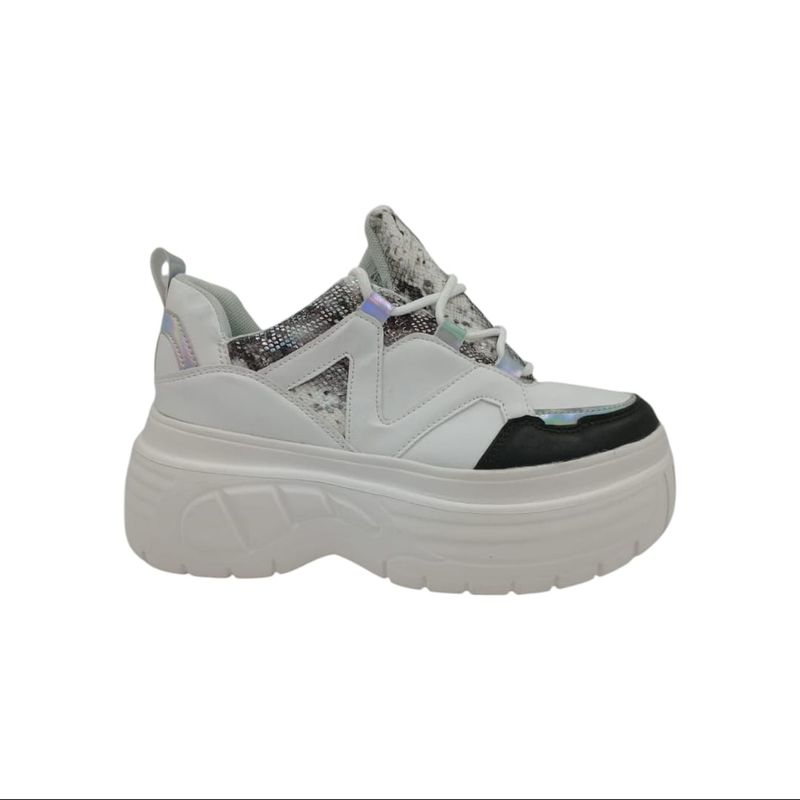 HERIEL - Zapatilla Blanca Plataforma