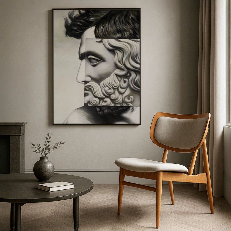 RE DECORA - Cuadro Decorativo Estoico Contemporáneo 60x90 cm