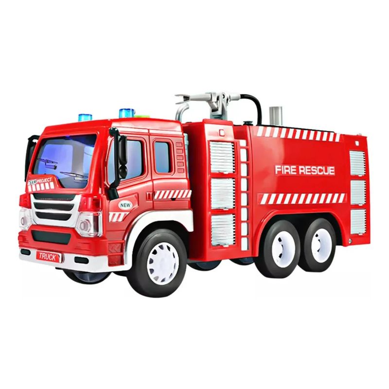 GENERICO - Camión De Bombero Juguete Con Luz Sonido Y Pulveriza Agua