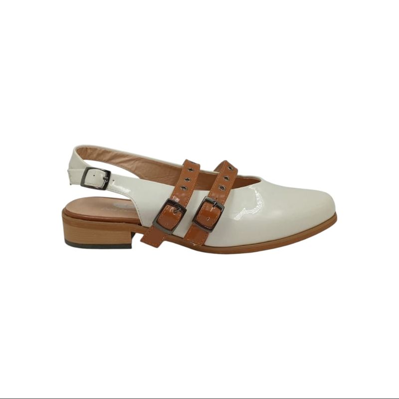 HERIEL - Zapato Blanco Bajo Mujer