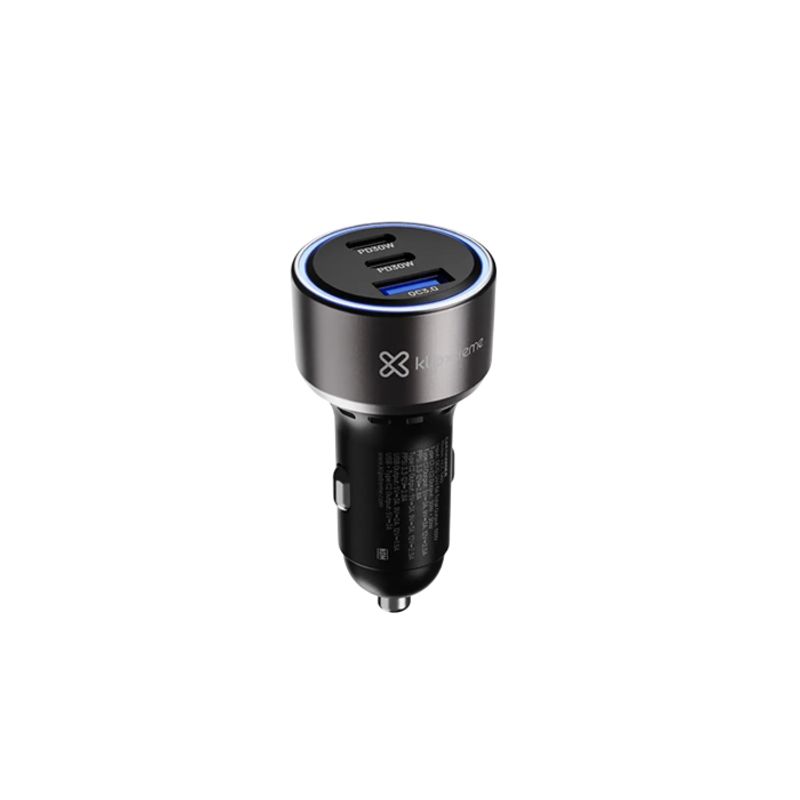 KLIPXTREME - Cargador Auto Klip Xtreme KCC-060 60W con 2 USB-C y 1 USB-A