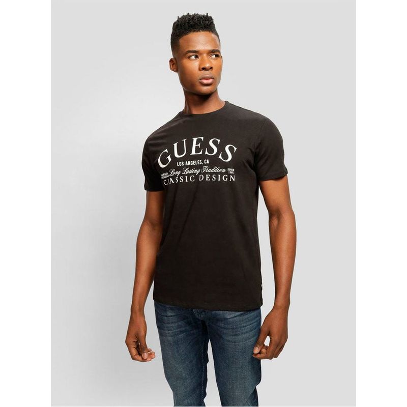 GUESS - Polera Bsc Intl Classic Design Tee Negro