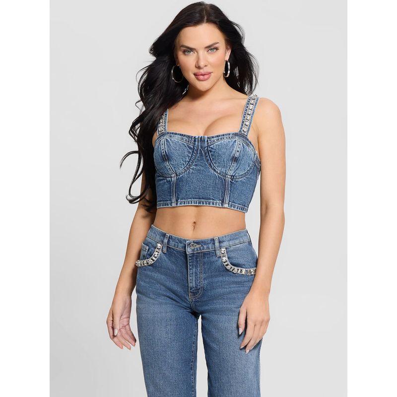 GUESS - Top Kety Bustier Azul
