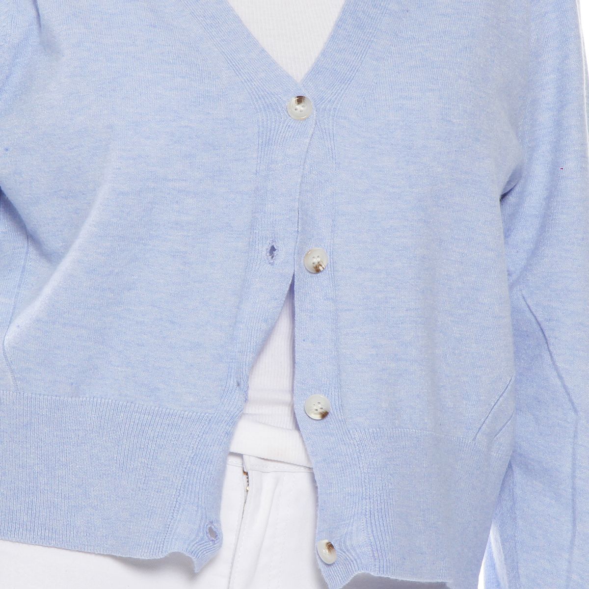 WADOS - CHALECO MANGA LARGA ESCOTE V ABOTONADO EN DELANTERO