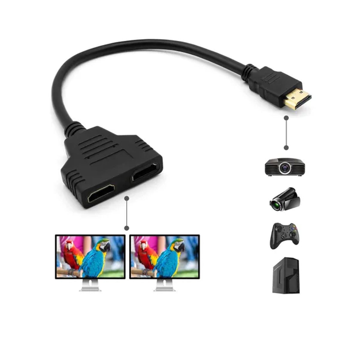 GENERICO - Cable Hdtv Adaptador Alta Definición 2 En 1 Irm / S 09601