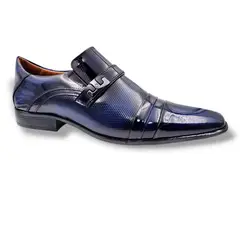 LEVURETT - Zapato Formal de Charol Azul Hombre