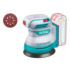 TOTAL TOOLS - Lijadora Roto Orbital Inalámbrica 20v 125mm Total Trosli2002