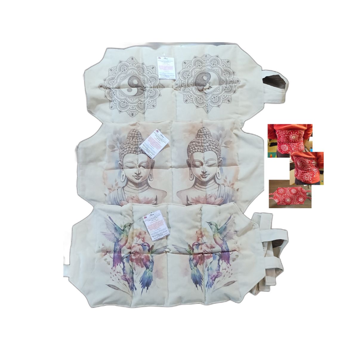 GENERICO - Lumbar Guatero Terapéutico de Semillas Cuarzos y Hierbas Medicinales