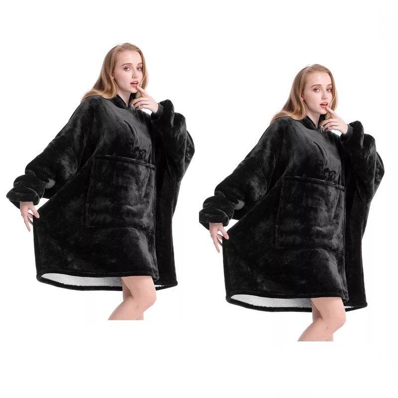 ARCA SHOPPING - X2 Polerones Sherpa Poleron Hombre Mujer Polar Frio Frazada