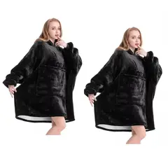 ARCA SHOPPING - X2 Polerones Sherpa Poleron Hombre Mujer Polar Frio Frazada