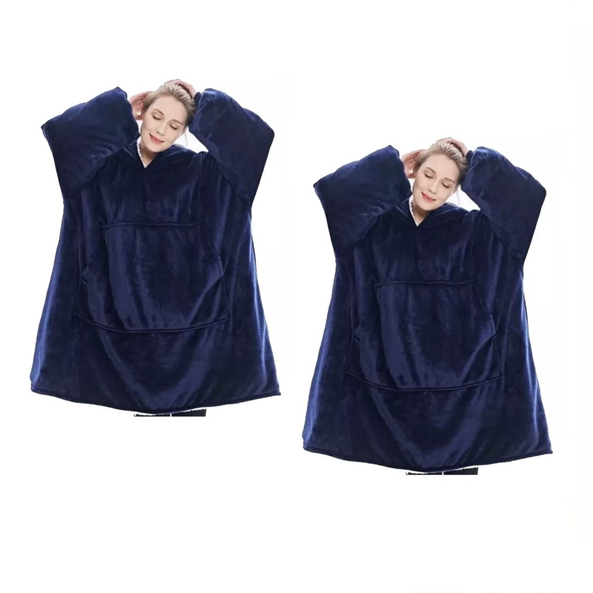 ARCA SHOPPING - X2 Polerones Sherpa Poleron Hombre Mujer Polar Frio Frazada