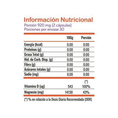 Imagen 2 del producto Citrato De Magnesio 90 Porciones 180 Cápsulas