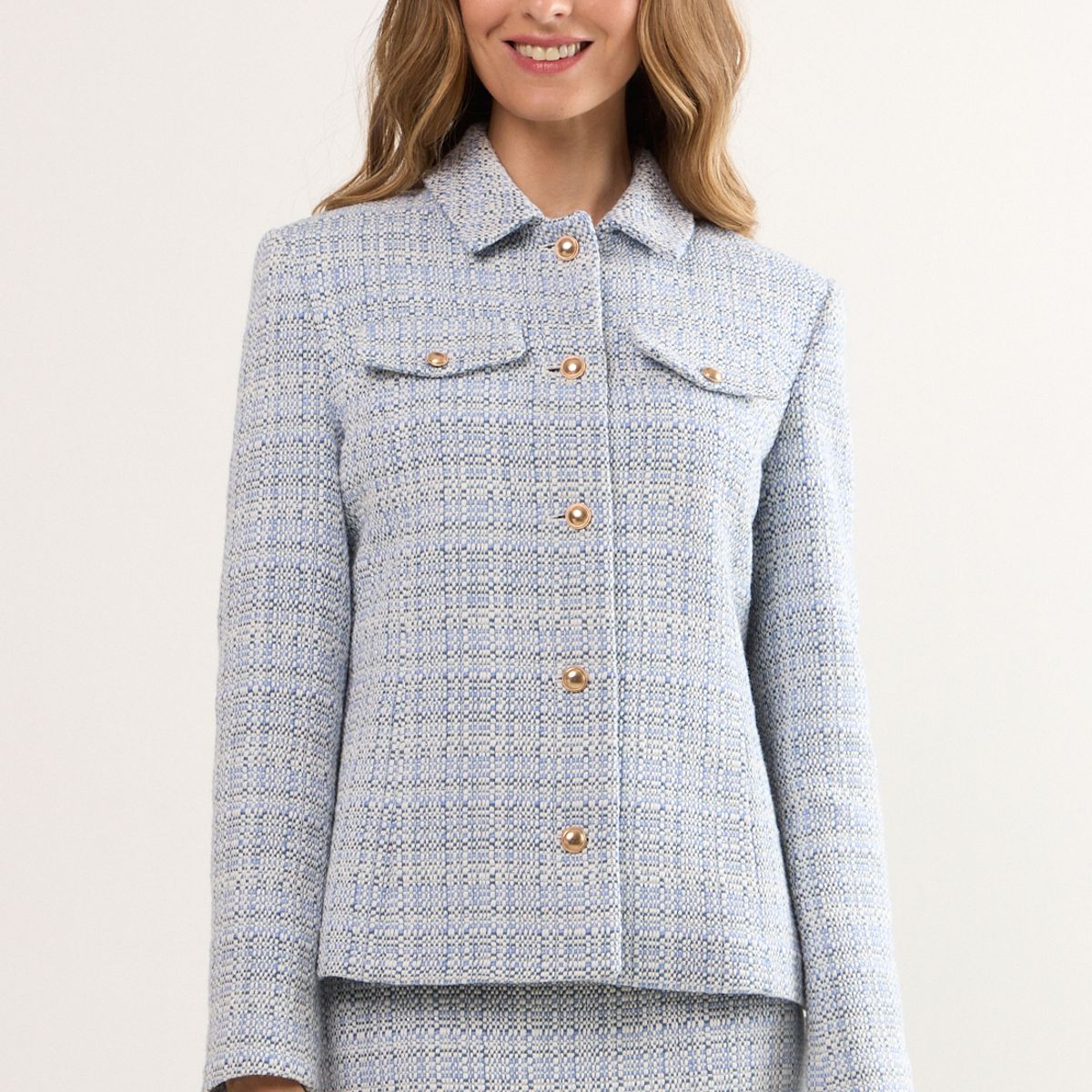 MA GRIFFE - Chaqueta Mujer Celeste Magriffe