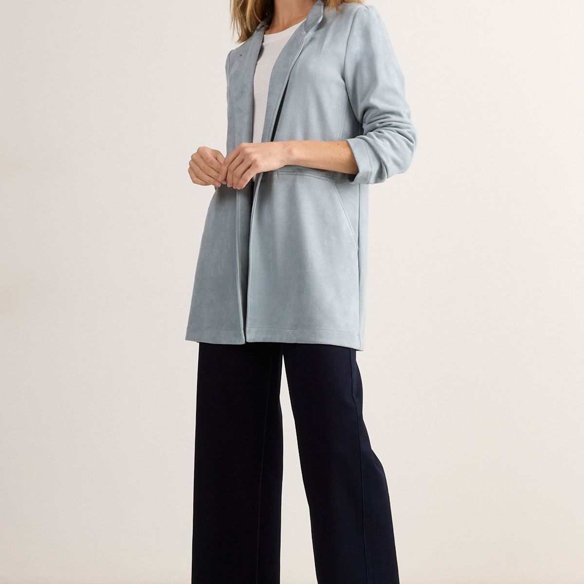 MA GRIFFE - Tapado Abierto Mujer Celeste Magriffe