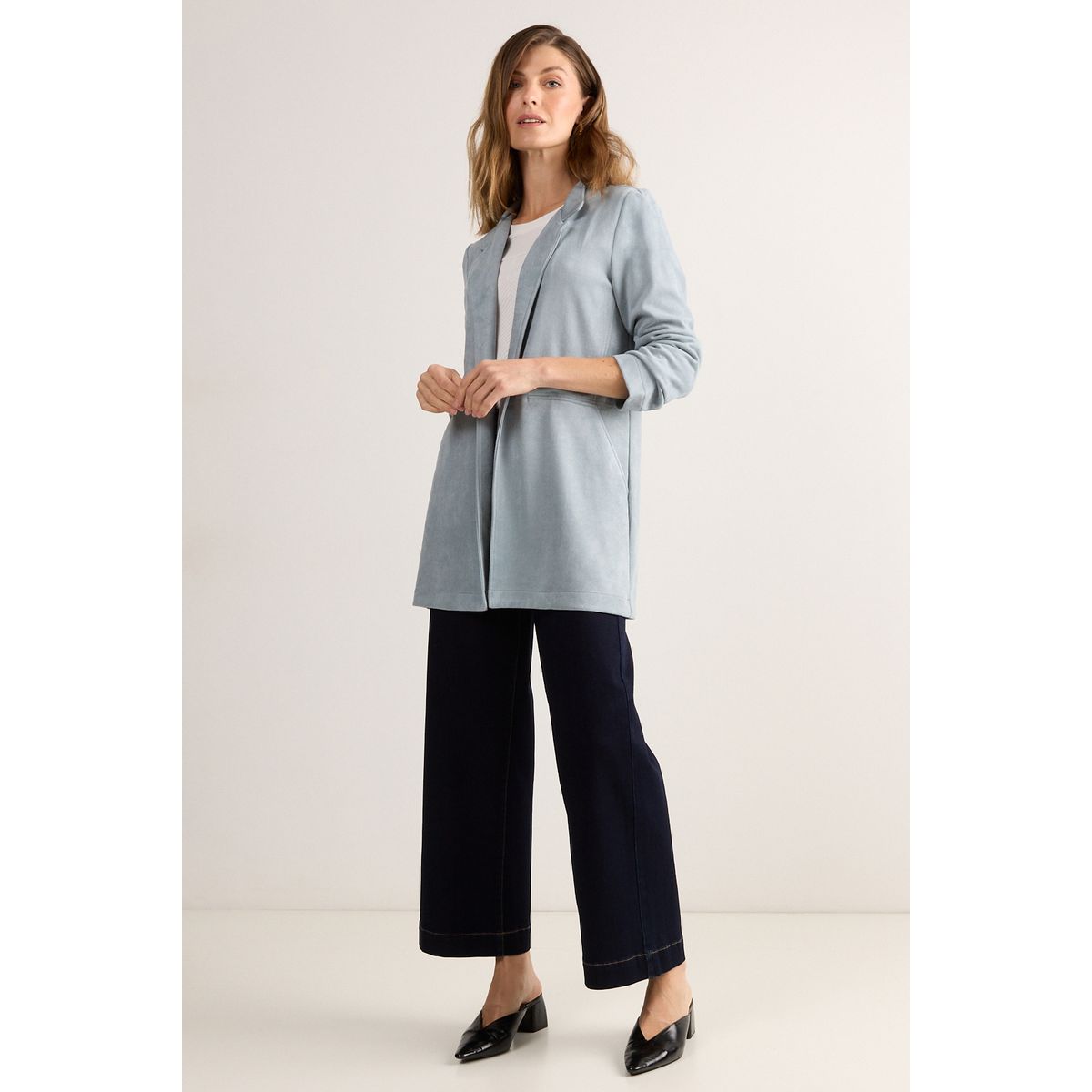 MA GRIFFE - Tapado Abierto Mujer Celeste Magriffe