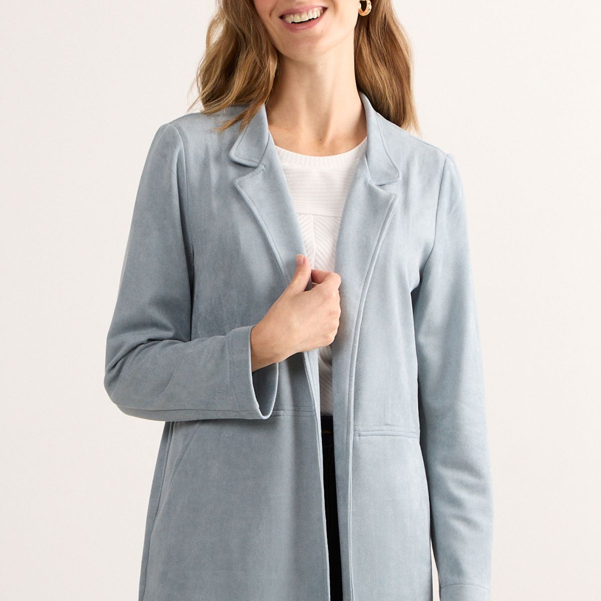 MA GRIFFE - Tapado Abierto Mujer Celeste Magriffe