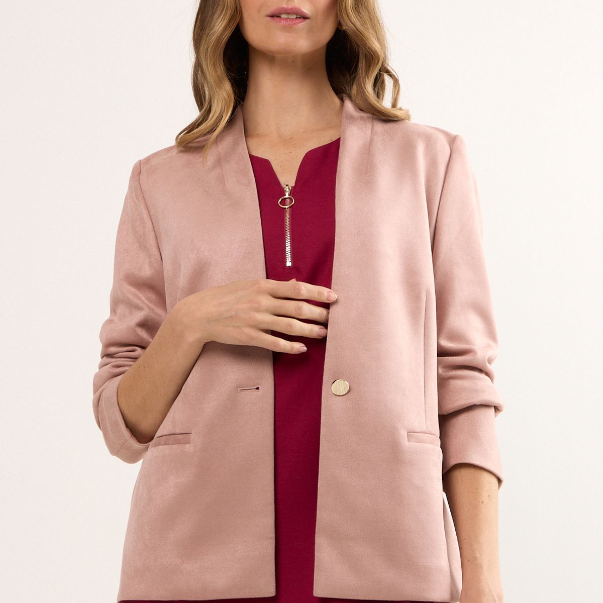 MA GRIFFE - Blazer Mujer Rosa Magriffe