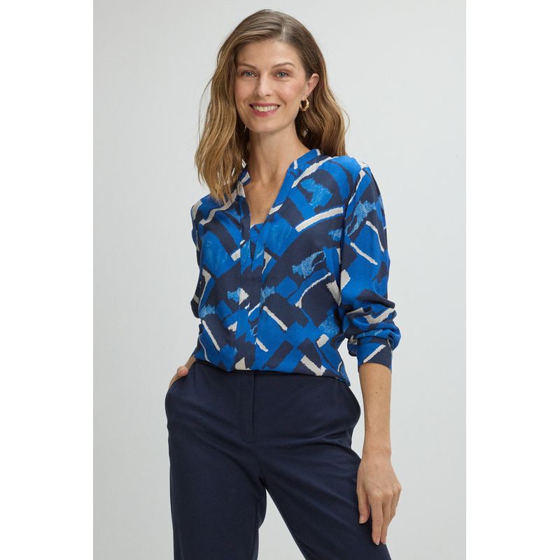 MA GRIFFE - Blusas Manga Larga Mujer Azul Magriffe